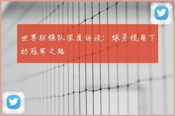 世界杯强队深度访谈：球员视角下的冠军之路