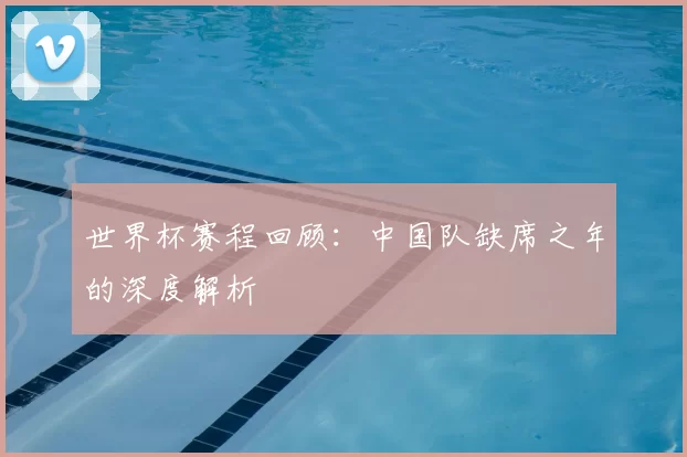 世界杯赛程回顾：中国队缺席之年的深度解析